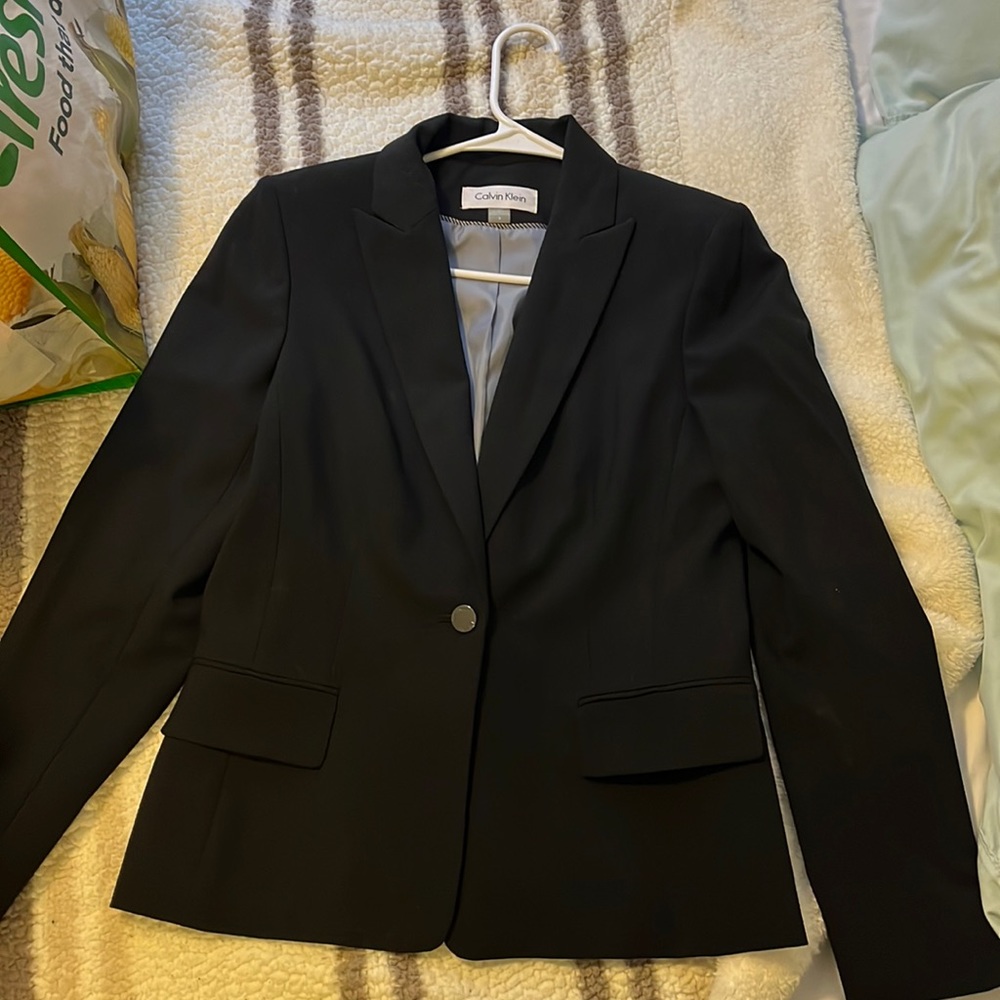 Calvin Klein black womens blazer
